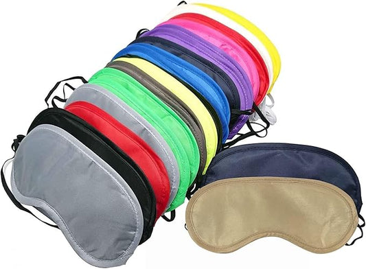 26 Pieces Eye Mask Shade Cover Blindfold Travel Sleep Eye Masks with Nose Pad for Travel Sleep or Party Supplies Game.(13 ...