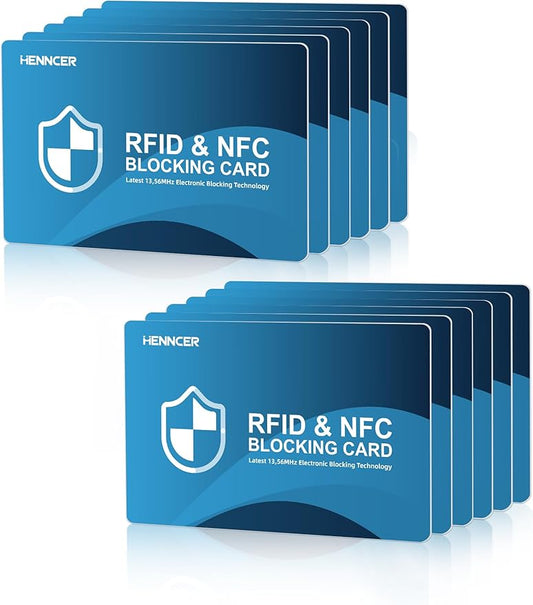 2025 NEW RFID Blocking Card, 6 Pack Fuss Protection for Entire Wallet Shield, Credit Card Protector NFC Bank Debit Blocke...