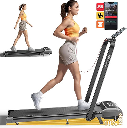 Acezoe Walking Pad Treadmill with Incline, 2 in 1 Foldable Treadmills for Home Small Office, 300lbs Portable Compact Under...