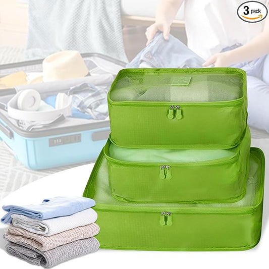 Packing Cubes 3 Set Travel Organizer Bags Travel Compression Bags Luggage Packing Cubes for Suitcases Travel Accessories (...