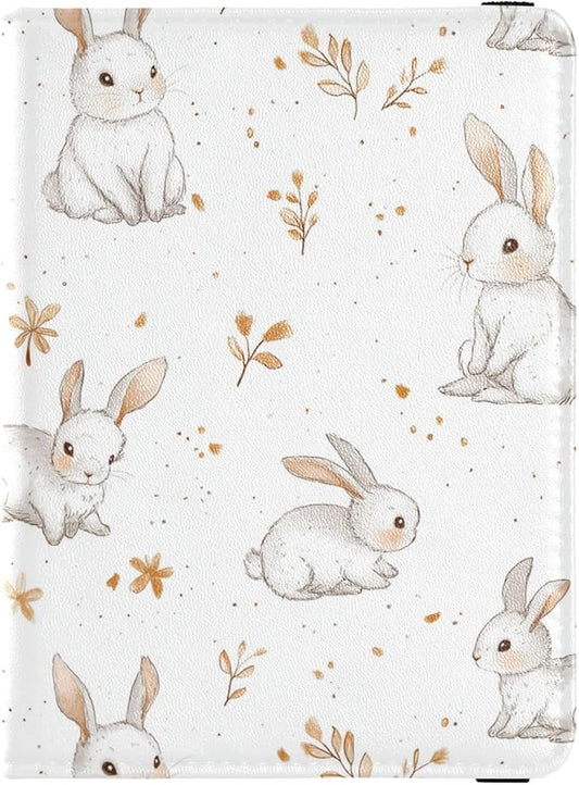 Cartoon Rabbit Passport and Vaccine Card Holder Combo Passport Case Travel Documents Wallet Passport Holder Combo with Vac...