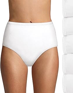 Hanes Women's Underwear, Ultimate High-Waist Brief Panties, Moisture-Wicking Underwear for Women, 6-Pack