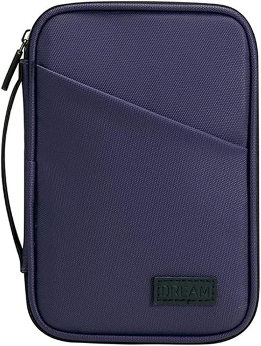 Higoney Waterproof Passport Holder, RFID Blocking Wallet, Portable Travel Document Organizer for Men and Women (Violet)