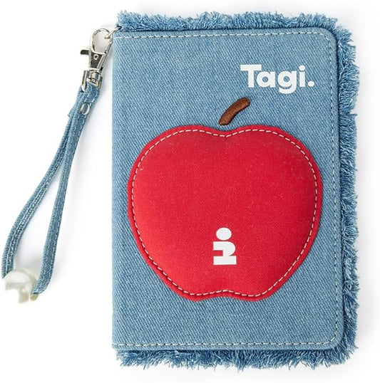 Tagi. Imagine Apple Passport Holder for Travel, Passport Wallet Cover Card Holder Tavel Essentials, Denim