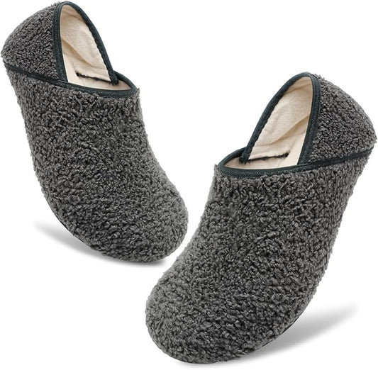 Womens Mens Slippers Fuzzy House Shoes Slipper Socks Rubber Sole Slip On Soft-Lightweight Non Slip Indoor/Outdoor
