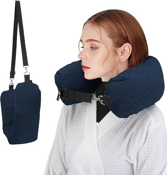 NK HealthCare Stuffable Travel Pillow, Travel Pillow Stuffable with Clothes, Stuffable Neck Pillow for Travel - No Extra B...