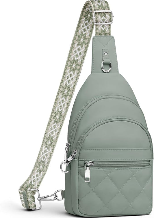 SYTRAH Sling Bag for Women, Anti-Theft RFID Crossbody Bag Nylon Sling Purse for Travel, Puffy Small backpack for Daily Hik...