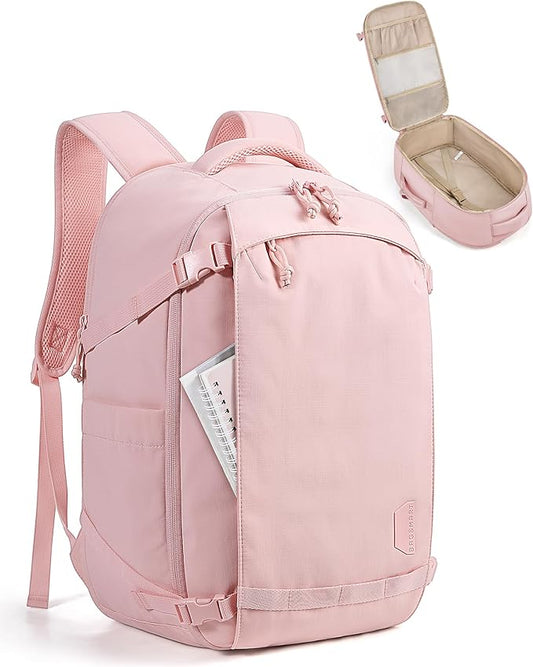 BAGSMART Travel Backpack Women, 15.6 Inch Carry On Backpack Flight Approved, TSA Approved Personal Item Travel Bag, Water ...