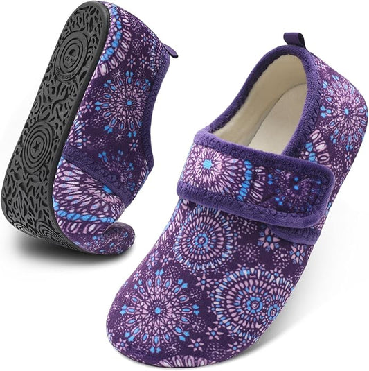 JOINFREE House Slippers for Women Men Cozy Slip On Bedroom Shoes Wide Barefoot Slipper Socks for Indoor Home Travel Office...
