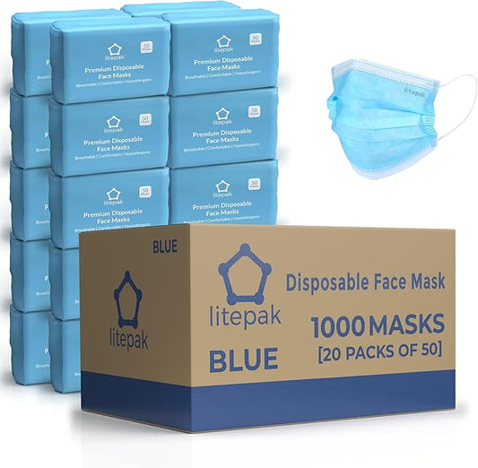 Disposable Face Masks - 1,000 PCS - for Home & Office - Breathable & Comfortable Filter