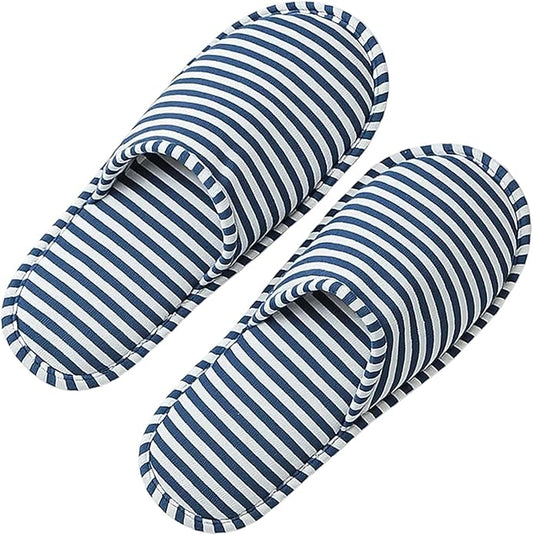ZHLKHIOP Foldable Travel slippers, Soft Foldable slippers for Women, Lightweight Travel Slippers foldable, Blue 35-40