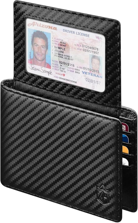 Zitahli Wallet for Men 12 Card Holder Slim Rfid Leather 2 ID Window Wallets With Gift Box Men's Accessories