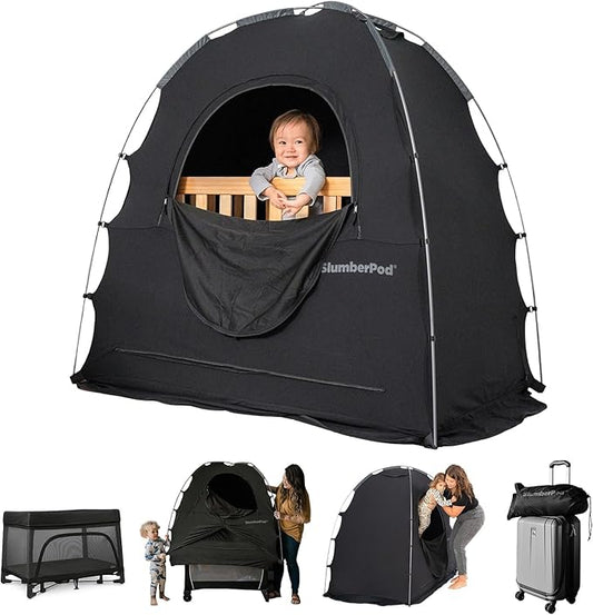 SlumberPod The Original Blackout Sleep Tent Travel Essential for Babies and Toddlers, Mini Crib and Pack N Play Cover, Sle...