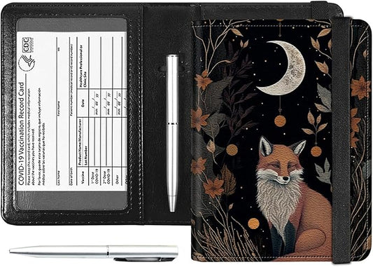 Passport and Vaccine Card Holder Combo, PU Leather RFID Blocking Passport Holder Cover Case for Women, Travel Passport Wal...