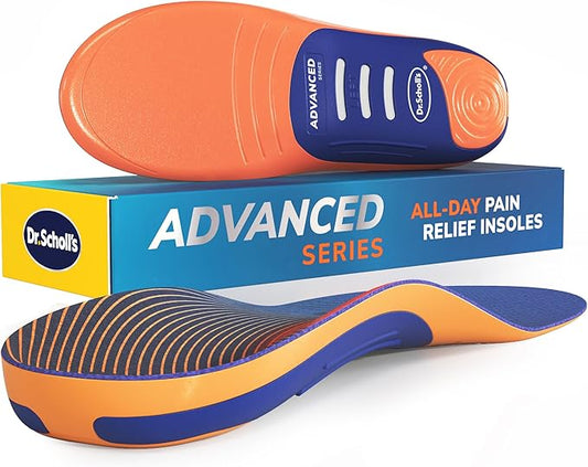 Dr. Scholl’s Advanced Pain Relief Insoles for Men Women, Heavy Duty Orthotics Inserts for Work Shoes & Boots, Plantar Fasc...