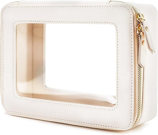 Aveniee Clear Makeup Bag Organizer, Travel Toiletry Bag Cosmetic Case for Women, Portable Make Up Skincare Pouch Car Organ...