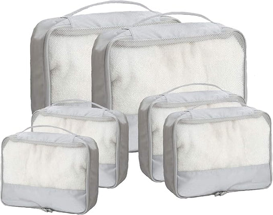 DoubleTrip Packing Cubes for Suitcases Carry on Luggage Organizer 6 Set Travel Accessories Lightweight Storage Bag Space S...