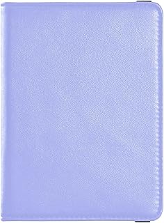 Periwinkle Solid Color Leather Passport and Vaccine Card Wallet Combo Passport Case Travel Documents Wallet Passport Holde...