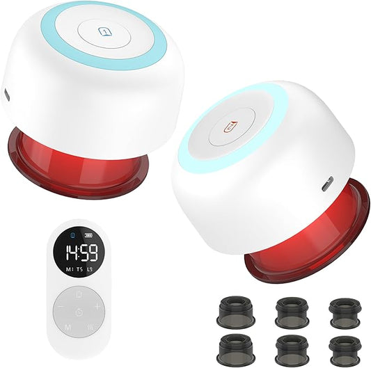 2 Pack Smart Cupping Therapy Massager, 5-in-1 Cupping Therapy Set for Pain Relief, Knots, Aches, Muscle Soreness, Electric...