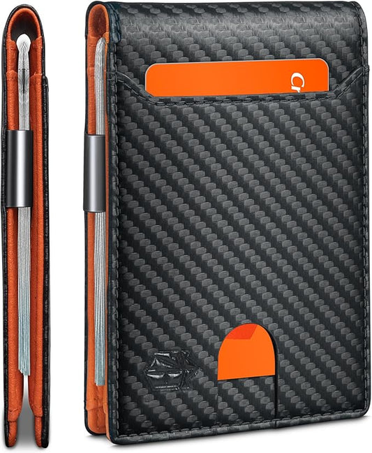 Zitahli Slim Wallets for Men - Leather Money Clip Mens Wallet - RFID Blocking Front Pocket Bifold Wallet - Minimalist Cred...