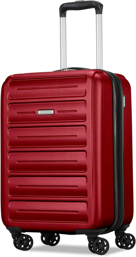 American Tourister Westridge Hardside Luggage Set with Spinner Wheels, Holly Red, Carry-On