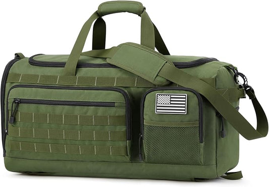 G4Free 3-in-1 Travel Duffle Bag for Men and Women, 50L Large Gym Sports Bags Tactical Military Duffle Backpack with Shoes ...