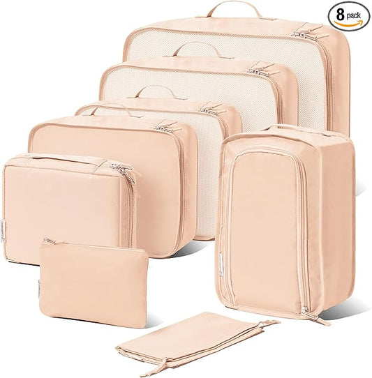 (Not Made In China) Packing Cubes For Travel, Luggage and Suitcase Organizer Bags, Carry On and Backpack Space Savers, Lig...
