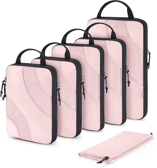 BAGSMART Compression Packing Cubes, 6 Set/4 Set/2 Set Travel Packing Cubes for Carry on Suitcases, Compression Suitcase Or...