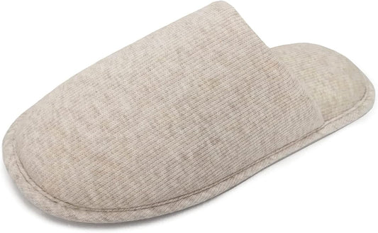 ofoot Mens Indoor Memory Foam Cotton Scuff Slippers Slip On Summer House Shoes Flats Breathable Lightweight Washable Non S...