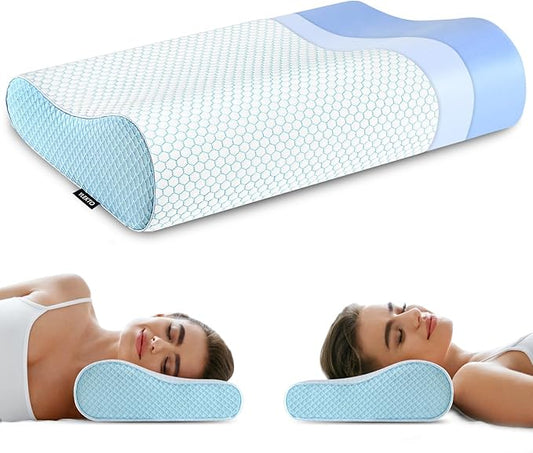 Memory Foam Pillows Neck Pillow Bed Pillow for Sleeping Ergonomic Cervical Pillow Orthopedic Contour Pillow for Side Back ...