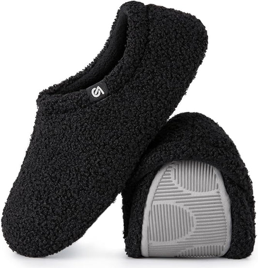 VeraCosy Women's Fuzzy Teddy Slippers Lightweight Memory Foam Indoor House Shoes