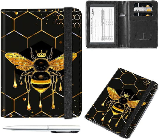 Passport and Vaccine Card Holder Combo,Passport Cover Case with Vaccine Card Slot RFID Blocking,Wallet,Passport Cover,Pass...