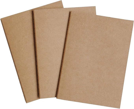 Wanderings Blank Passport Size Travelers Notebook Inserts | 3.5" x 5" / 9cm x 12.7cm | 80gsm Paper | 3 Hand-Stitched Bookl...