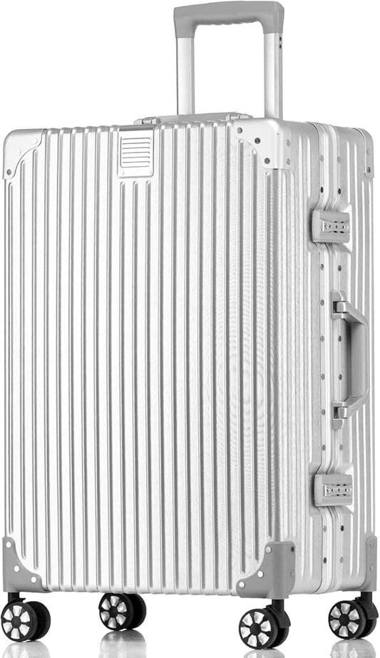 HotWay 28 Inch Checked in Luggage with Aluminum Frame,PC Hard Shell Suitcase with Spinner Wheels and TSA Lock, Large Suitc...