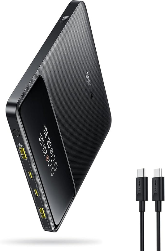 Baseus Laptop Portable Charger 100W 20000mAh, Blade Travel Power Bank Fast Charging 2 USB-C & 2 USB-A Port, Steam Deck Bat...