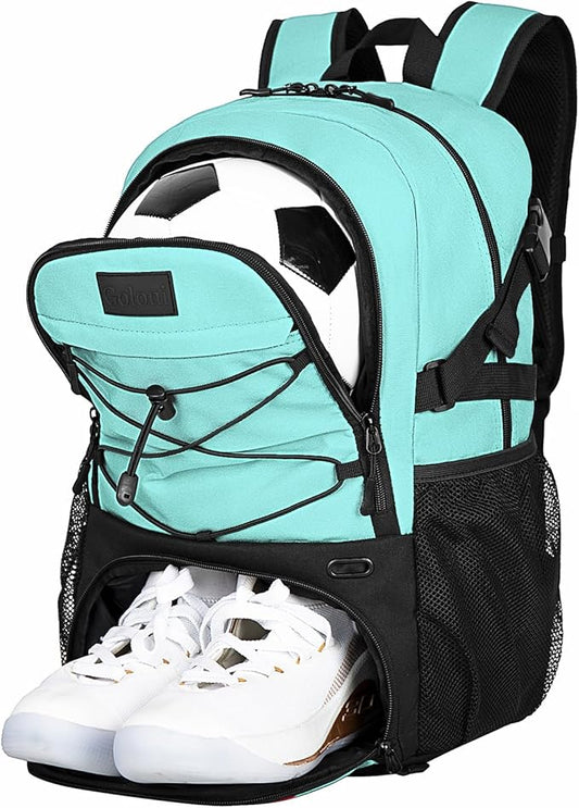 Goloni Soccer Backpack,Basketball Backpack with Ball Compartment & Shoe Compartment,Backpack for Basketball,Soccer