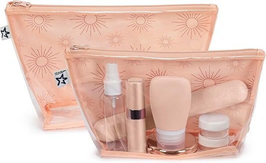 Tiny Twinkle Diaper Bag Organizing Pouches | Mess-Proof Clear Front Travel Organizer Bags | TSA Approved Toiletry Bag Set ...