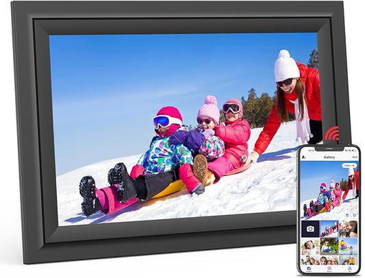 SAMMIX Digital Picture Frame 10.1 Inch WiFi Digital Photo Frame Electronic, IPS Touch Screen, 16GB, Tabletop&Wall-Mounted,...