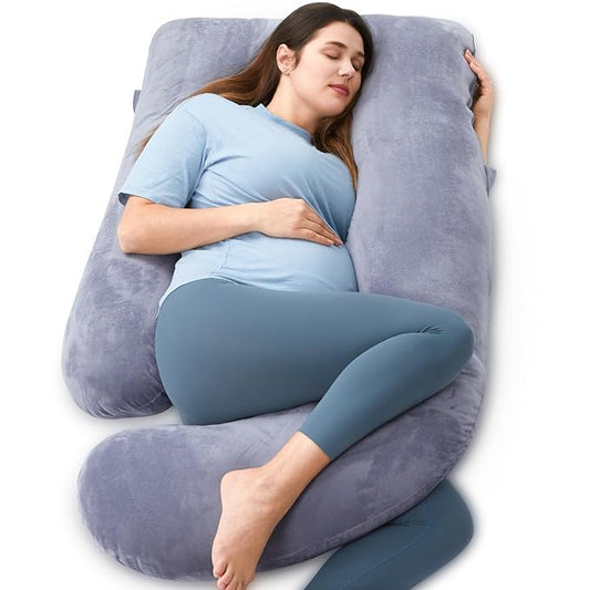 Momcozy Pregnancy Pillows for Sleeping, U Shaped Full Body Maternity Pillow with Removable Cover - Support for Back, Legs,...