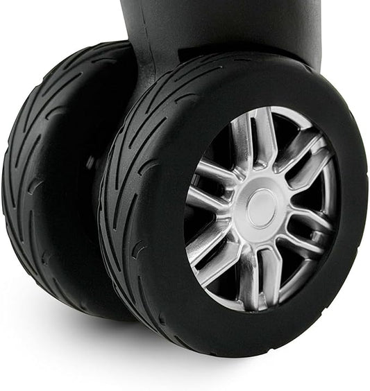 12 Pcs Silicone Luggage Wheel Covers for 1.96-2.36 Inch Spinner Wheels, Travel Accessories to Reduce Noise and Prevent Dam...
