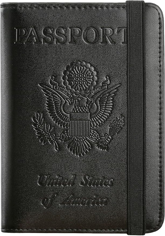 Passport Holder Cover Wallet Travel Essentials RFID Blocking Leather Card Case International Must Haves Travel Accessories...