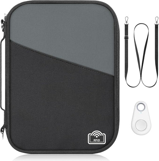 EcoVision Family Passport Holder for Travel with RFID Blocking, Traveling Essentials Organizer Pouch Bag, Light Passport W...