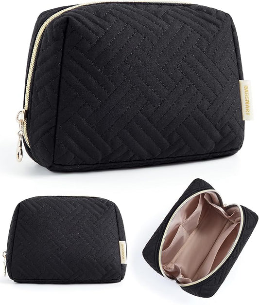 BAGSMART Small Makeup Bag, Travel Cosmetic Bag Make Up Pouch Small Travel Zipper Pouch,Water-resistant Toiletry Bag,Makeup...