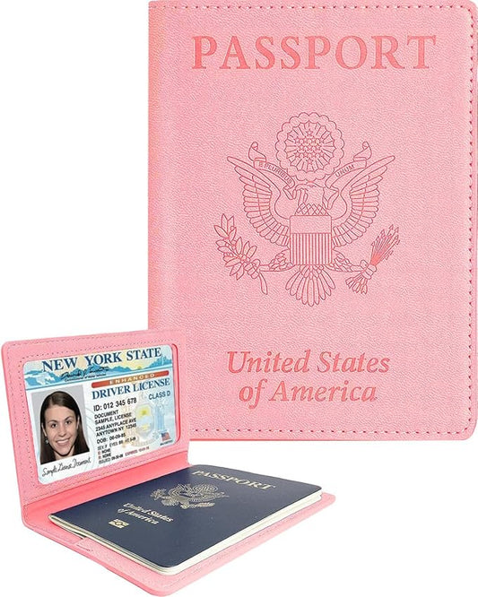 Sizobi Leather Passport Holder Covers, Passport Holder for Travel Women, RFID Blocking Wallet Case, International Travel M...