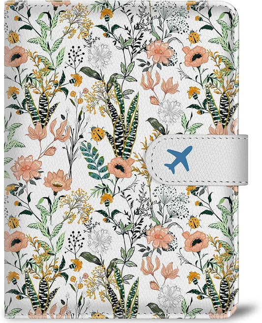 UntilPlan Passport Holder for Trave, RFID Blocking Leather Passport Cover, Combo with Credit Card Slot and Boarding Pass S...