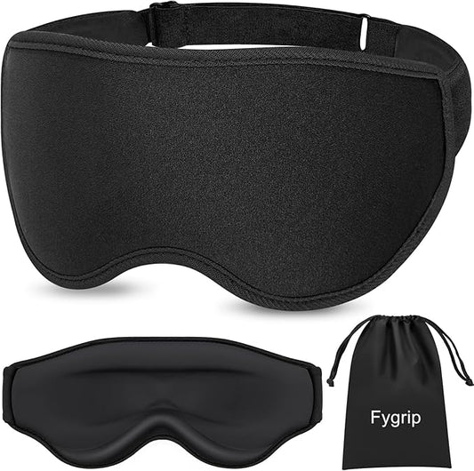 Fygrip 3D Eye Mask Sleep Mask for Men & Women, 100% Pressure-Free & Light Block-Out Eye Mask for Sleep with Easy Adjustabl...
