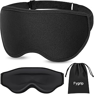 Fygrip 3D Eye Mask Sleep Mask for Men & Women, 100% Pressure-Free & Light Block-Out Eye Mask for Sleep with Easy Adjustabl...