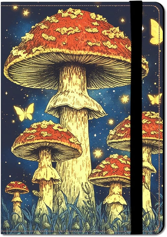 CRETACABIN Mushroom Passport Cover Wallets Passport Pocketand Leather Credit Card Holder Card Slots Wallet Holder Combo Wa...