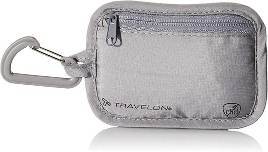 Travelon Travelon Rfid Blocking Clip Stash Pouch Travel Tote, Gray