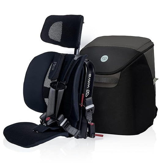 WAYB Pico Travel Car Seat with Premium Carrying Bag- Lightweight, Portable, Foldable - Perfect for Airplanes, Rideshares, ...